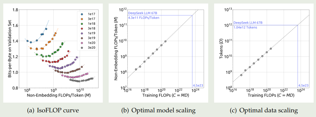IsoFLOP curve and optimal model/data allocation