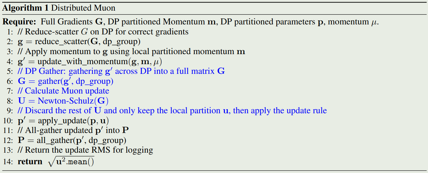 Distributed Muon